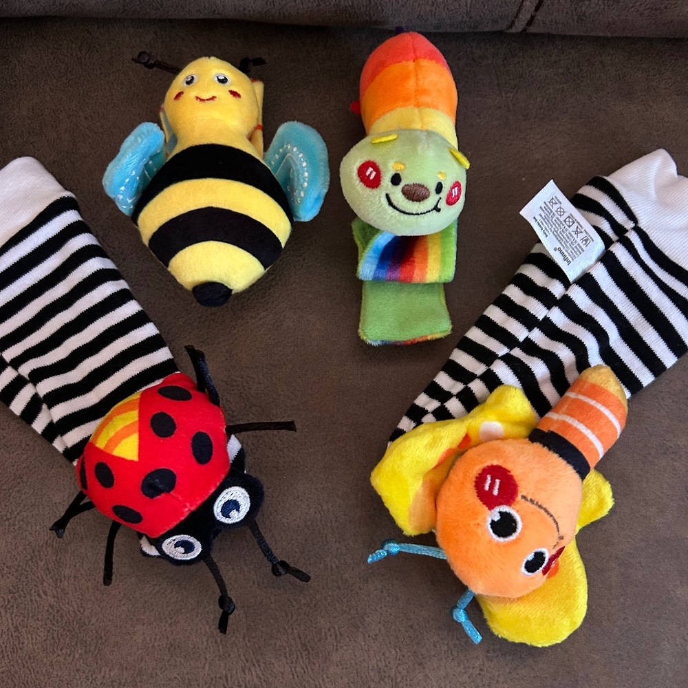 Baby wrist and sock rattles